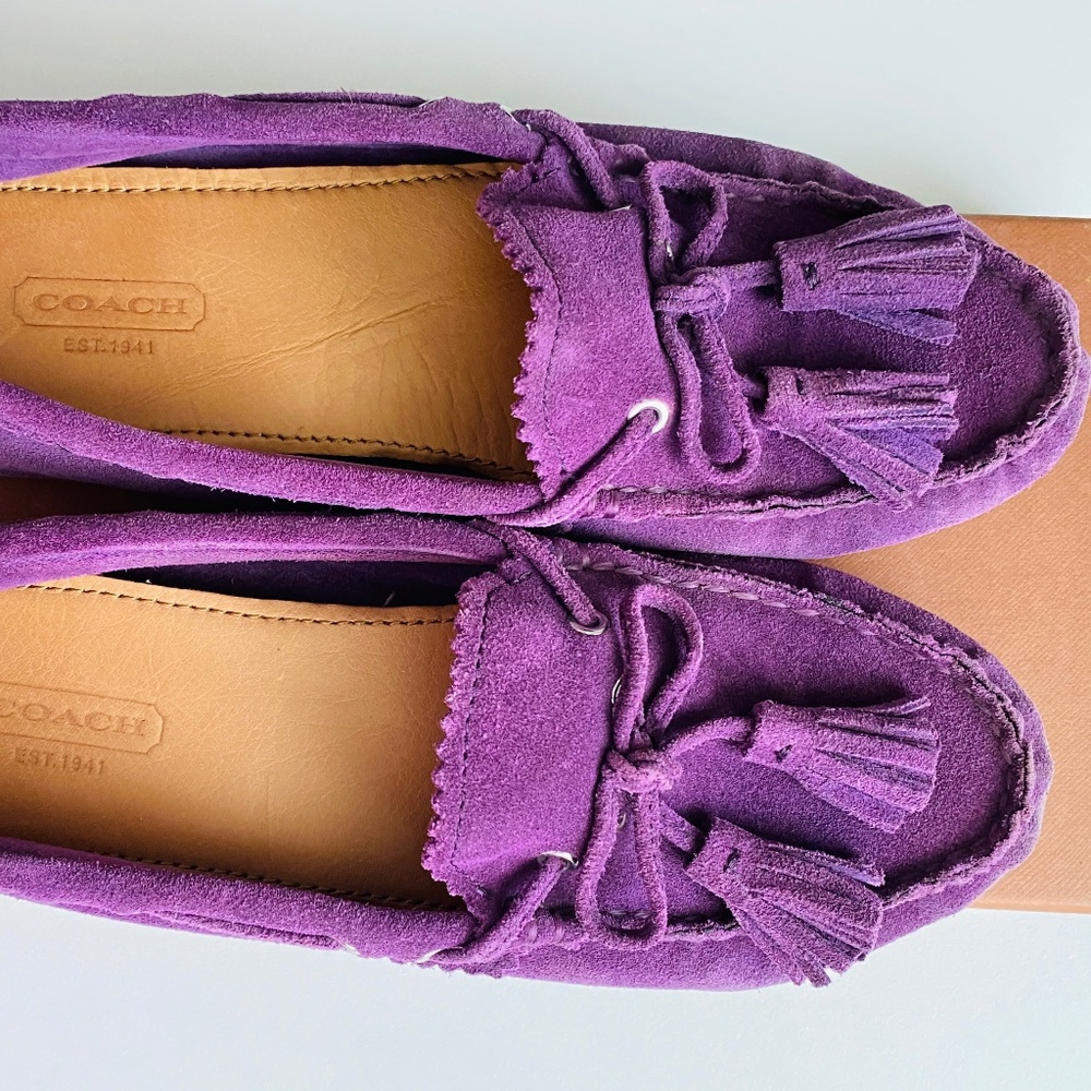 COACH Women's Nadia Royal Purple Moccasin Size 6B